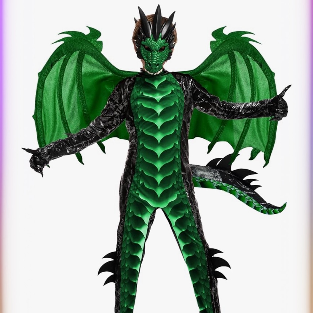 Green Dragon Kids Costume
